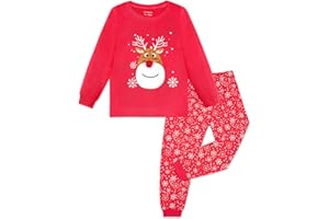 GRPSKCOS Kids Christmas Pyjamas Toddler Boys Girls Pajamas Xmas Sleepwear Santa Claus Winter Nightwear Kids Christmas Pjs Clothes 2-12 Years