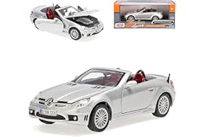 MOTORMAX Mercedes-Benz SLK R171 2004-2011 55 AMG Silber Cabrio 1/24 Modellauto Modell Auto