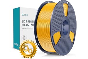 SUNLU Filament PLA+ 1,75 mm, zwiększona trwałość i wysoka wytrzymałość, filament PLA Plus do drukarek 3D dla drukarek FDM, szpula 1 kg, PLA+ jasne złoto