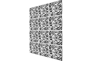 MAFAGE 12 Paneles Separadores de Habitación para Colgar Divisor habitación Separador separación Espacios divisoria Pared en el Hogar, Hotel, Oficina, Bar, Decoración (Negro)