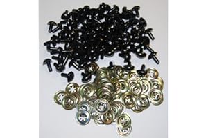 celloexpress Black Cat/Triangle Noses 9mm x 6.5mm Metal Backs - Teddy Bear & Soft Toy Making Detailed Noses - Pack of 100