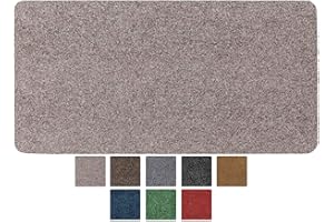 ANRO Wycieraczka zatrzymująca brud, nadaje się do prania, wodoszczelna, wytrzymała, do wejścia, drzwi wejściowych, korytarza, kuchni, sypialni, wymiary 40 x 80 cm, jasnobrązowa