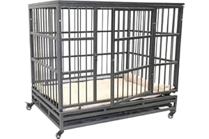 MaxxPet Cage pour Chien - avec Plaid - Niche pour Chien - Pliable avec 2 Ouvertures - Cage Chien Intérieur et Extérieur - Cage Transport Chien XXL - 94x59x75 cm - Gris