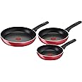 Lagostina Cucina Mediterranea Set di Padelle Antiaderenti in Alluminio Ø 20/24/28 cm, 3 Pezzi, Batteria Pentole Induzione, Ga