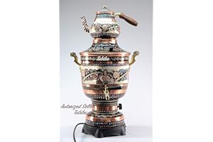 TUBIBU Ensemble théière Samovar en cuivre fait main Noir 2