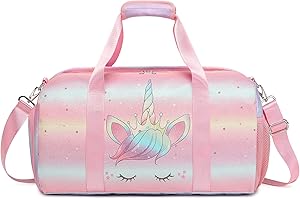 Kimwadalh Sac de Sport pour Fille - Dance, Week-End, Voyage, Ballet, Gym - Ballerines Enfant