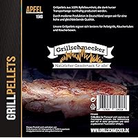 Grillschmecker Grillpellets Apfel - Holzpellets aus 100% Apfelholz für Pelletsgrill, Räucherboxen und Smoker - 15 kg…