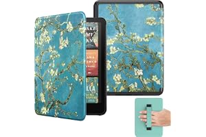 MoKo Case for 7" Kindle Paperwhite 12th Gen 2024, Apricot Blossom