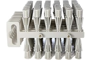 NCaan 96pcs Plasterboard Wall Plugs—Expanding Barrel—Anti Rotate Ribs—Barbed Jaws—Superior Tight Grip—Strong Hold—Hollow Drywall Cavity Raw Plasterboard Wall Fixings (96 Wall Plugs)