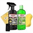 SHEEBA All in One Multipurpose Polish with Foamy Wash Shampoo for Car, Motorbike, Scooter Care with Microfiber Towel, Heavy Duty Washing Pad and Foam Applicator-500mL Combo.