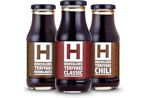 ‎HENSSLERS HENSSLERS Teriyaki 3er Mix in Classic, Chili und Knoblauch zum Braten, Kochen und Grillen, 3 x 240 ml
