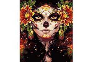 Malowanie Według Numerów dla Dorosłych, CAYUDEN Farby Akrylowe Według Numerów Zestaw do Malowania dla Początkujących i Dzieci z Farbami Akwarelowymi 3 Pędzle Łatwe Malowanie Dorosłych - 45x50cm