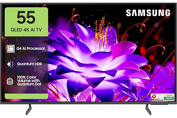 Samsung 138 cm (55 inches) Vision AI 4K Ultra HD Smart QLED TV QA55QEF1AULXL