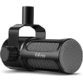 FIFINE XLR Dinamik Mikrofon, Kayıt i&ccedil;in St&uuml;dyo Vokal Mikrofon, Orta G&uuml;&ccedil;lendirmeli T&uuml;m Metal XLR Podcast Mikrofon, Seslendirme
