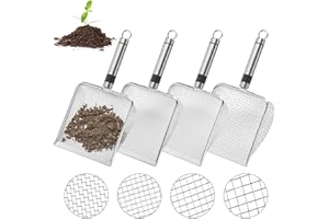 TAZZOR Pelle à sable - Tamis à sable - Pelle à sable - Filtre de jardin - Tamis de sol - Tamis de jardin pour terre - Tamis de jardin en métal