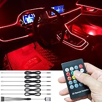 TABEN Kit Éclairage Ambiance Voiture RGB - Synchronisation Musique - 16M De Couleurs - Télécommande RF Et App