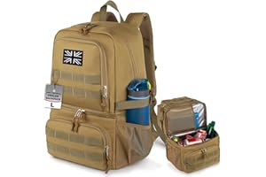 BUNNYCHIC Tactical Double Deck Cooler Backpack for Men,Large Lunch Backpack With 2 Compartment,Soft Cooler Bag