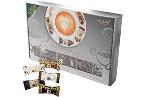 ‎HELLMA HELLMA Selection - 200 Stk. Schokoladen Mix, einzeln verpackt - 5 Sorten - Vorrats-Box - für Hotel, Café und Gastronomie