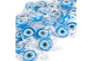‎WEDDINGTREE FOOD crew Türkisches Auge Rocks Bonbons blau - 500 g Rocks Bonbons handgewickelte Süßigkeit Großpackung - Sünnet Deko Masallah Nazar Bonbon zu Hochzeit, Valentinstag, Muttertag oder Zuckerfest
