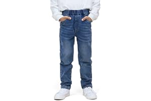 NATUST Boys Relaxed Straight-Cut Jeans