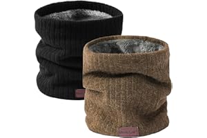 Onvavient Szalik męski na zimę, na narty, ocieplacz na szyję, dla mężczyzn i kobiet, ciepły, gruby szal typu loop, ocieplacz na kark, sportowy motocykl, rower