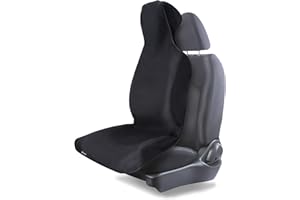 ‎DELAWAY DELAWAY Autositzschoner Vordersitz - Auto Sitzbezug für Werkstatt, Freizeit und Sport - wasserabsorbierende Sitzauflage mit dehnbarem Kopfteil (Schwarz)