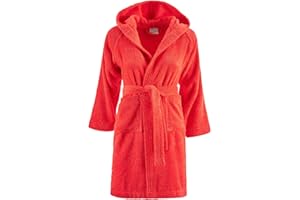 Bassetti Accappatoio Pop Color, Corallo, 100% cotone, taglia bambino 5-6 anni