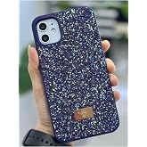 Go Accessory Shiny Glossy Diamond Silicone Case with Diamond Design and Stone Compatible with iPhone 11