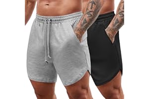 COOFANDY Short Sport Homme Séchage Rapide Short Running avec Poches Short Gym Entraînement