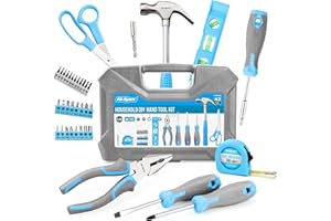 Hi-Spec Caja de Herramientas Azul de 42 piezas. Herramientas Basicas Para Bricolaje, Reparaciones y Mantenimiento Diario en el Hogar, Taller, y Oficina. Con Maletin Compacto para Transporte.