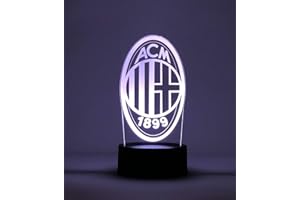 SMNTT Football Club Fc Internazionale Milano Inter Led Night Light Usb 3D Illusion Serie A Calcio Logo Lampada Da Comodino Da Tavolo Per Bambini (Milano)