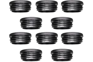 Enkotrade 10 Stück Lamellenstopfen Rund Ø 42mm, Rohrstopfen, Rohrabdeckung aus hochwertigem Polyethylen Kunststoff, Stopfen, Endstopfen, Kappen