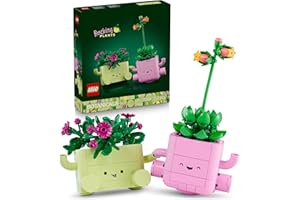 LEGO Botanicals Schommelende Plantjes - Kunstplanten Bouwpakket voor Kinderen en Volwassenen - Incl. 2 Nepplanten en 2 Pastelgekleurde Potten - Slaapkamerdecoratie - DIY Cadeau vanaf 9 Jaar - 11506