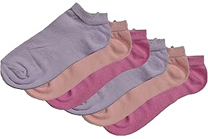 Fontana Calze, 6 paia di Fantasmino bambina in 100% Cotone Filo di Scozia elasticizzato modello pariscarpa