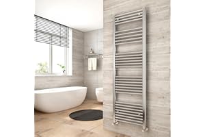 Heilmetz Towel Radiator Towel Rail, 1600 x 500mm Heated Towel Rail Bathroom Radiators, 30 Bars Towel Warmer Central Heating Radiator Chrome