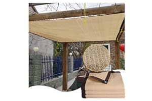 PXZYBD Schattentuch 2×3m 2×4m 3×3m 3×4m 3×5m 4×5m 4×6m 5×5m Beschattungsnetz,Sonnenschutznetz,Schattennetz Mit Ösen,Sonnensegel Rechteckig,Schattierungsnetz Plane Beige,Markise,Beige-3x4m(9.8 * 13.1ft)