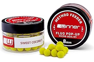 Tandem Baits Method Feeder Fluo Pop-Up Micro Boilies pour Carpes Pêche 8mm 20g