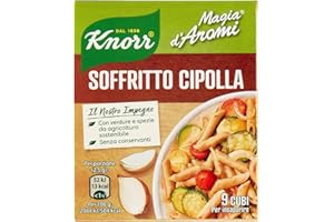 GEAKV Astuccio Da 9 Cubi Insaporitore Knorr Magia D'Aromi Soffritto Cipolla Sedano