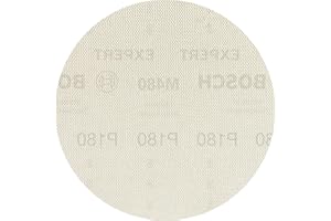 Bosch Accessories Professional 5x Expert M480 Schleifnetz (für Hartholz, Farbe auf Holz, Ø 225 mm, Körnung 180, Zubehör Trockenbauschleifer)
