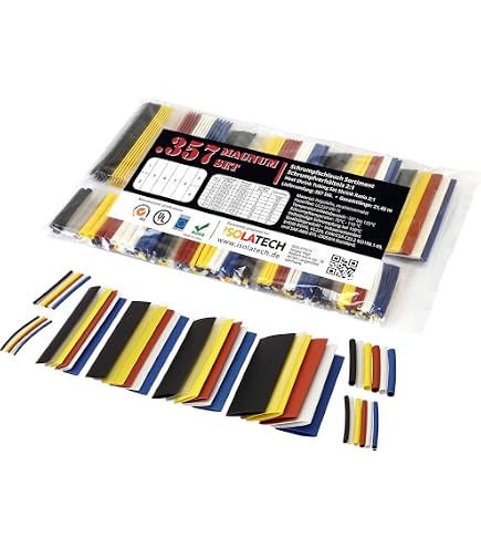 Manchons thermoretractables couleur assortiment de 150 manchons Manchons thermoretractables couleur assortiment de 150 manchons