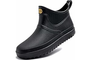 GURGER Mens Wellies Ankle Short Wellington Boots City Garden Waterproof Rubber Rain Boots