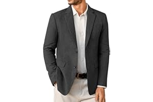 Elainone Blazers for Men UK 2 Button Slim Fit Lightweight Blazer Jackets Classic Formal Business Suit Casual Sports Coats