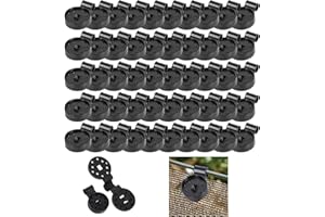 Anguxer 50 pièces Clips Plastiques pour Toile d'ombrage, pour Toile de clôture,Clip spécial avec œillet, résistant à l'hiver, Facile à Utiliser