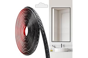 JUNART Moulures en PVC, 600cm×2cm, Autocollantes, Pour Plafonds, Moulures Murales Pour Bordures de Murs, Cadres de Miroirs, Plafonds, Plinthes, Armoires(Noir)