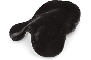 Outback Rider Kunstfell Sattelsitzbezug Sattelbezug Englisch für 16-17 Zoll Sättel - Schwarz