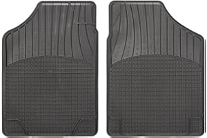 ‎CARFASHION CarFashion All-Weather B2 Car Floor Mat Set in Black, 2 Pieces, without Mat Holder for
