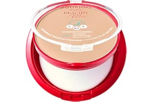 Bourjois Healthy Mix Clean Poudre Compacte 04 Beige Doré, 11 g – Poudre Matifiante Teint Naturel, Couvrance Légère à Moyenne, Hydratation 10h, Formule Clean & Vegan, Enrichie en Vitamines C, E & B5