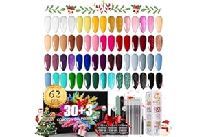 COMOZON Esmaltes Semipermanentes para Uñas,Kit Uñas Semipermanentes Esmalte Semipermanente de Gel,Pintauñas Semipermanentes con 30 Colores para Uñas de Gel Duraderas para Mujeres