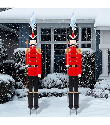 Timstor Soldat Casse-Noisette de Noël Nutcracker 35 cm Polyrésine Blanc