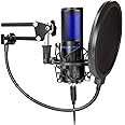 STRMD USB Microphone (Cardioid), Pop Up Green Screen, Shock Mount, Tripod Mic Stand, Scissor Mic Stand, Pop Filter & Wind Shield ideal for Zoom, Skype, Twitch & YouTube Equipment, ST-VLOG-SSK
